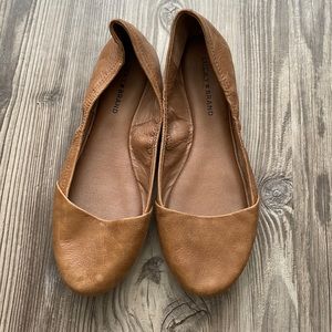 Lucky brand brown leather ballet flats